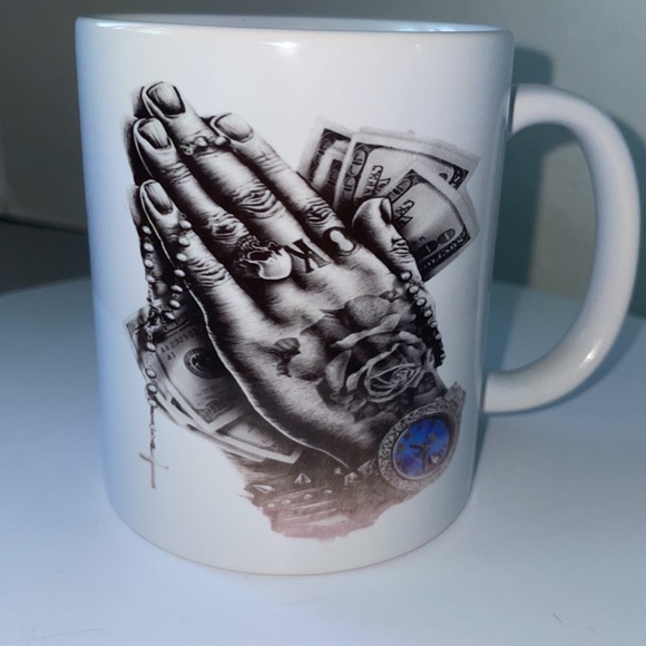 guardian angel and praying hands with money coffee mug cup tea 12” ounce - Picture 5 of 10